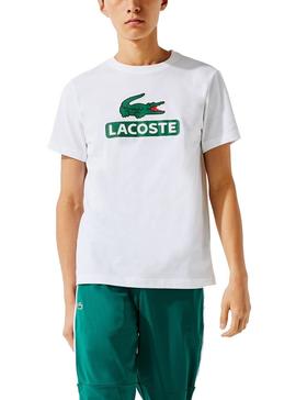 Camiseta Lacoste Sport Logo Blanca para Hombre