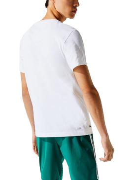 Camiseta Lacoste Sport Logo Blanca para Hombre