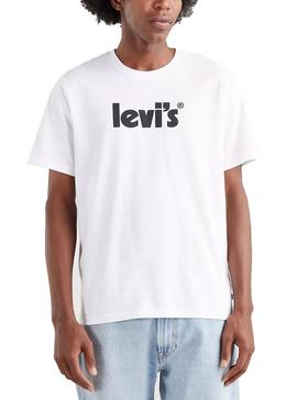 Camiseta Levis Relaxed Fit Poster Blanco Hombre