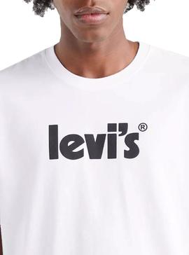 Camiseta Levis Relaxed Fit Poster Blanco Hombre