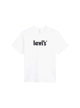 Camiseta Levis Relaxed Fit Poster Blanco Hombre