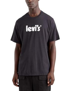 Camiseta Levis Relaxed Fit Poster Negro Hombre