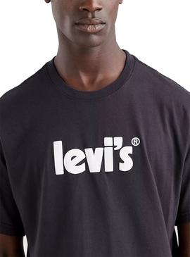 Camiseta Levis Relaxed Fit Poster Negro Hombre