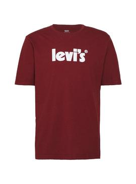 Camiseta Levis Relaxed Fit Poster Granate Hombre
