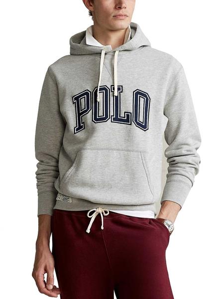 Sudadera Polo Felpa Gris Para