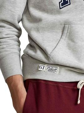 Sudadera Polo Felpa Gris Para Hombre