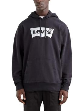 Sudadera Levis Standard Graphic Foil Negro Hombre