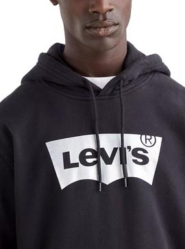 Sudadera Levis Standard Graphic Foil Negro Hombre