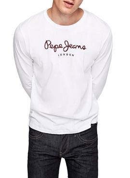 Camiseta Pepe Jeans Eggo Long Blanco para Hombre