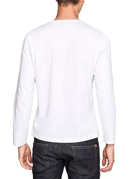 Camiseta Pepe Jeans Eggo Long Blanco para Hombre