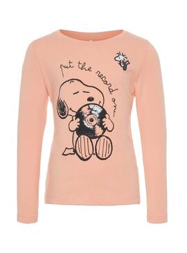 Camiseta Name It Snoopy Salmon