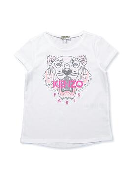 Camiseta Kenzo Tiger JG Blanco Niña