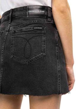 Falda Calvin Klein Jeans Denim Negro Mujer