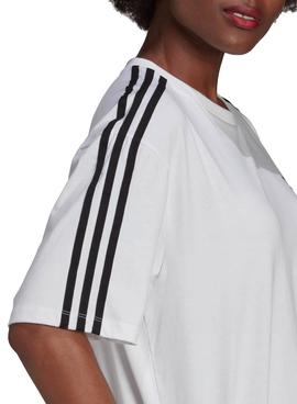 Camiseta Adidas Adicolor Oversized Blanca Mujer