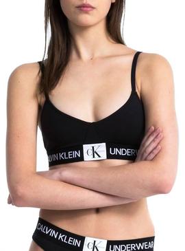 Top Calvin Klein Triangle Monogram Negro Mujer 