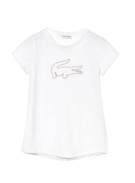 Camiseta Lacoste Logo Blanco Niña