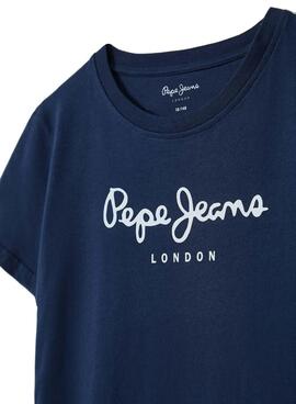 Camiseta Pepe Jeans Art Azul Marino Para Niño