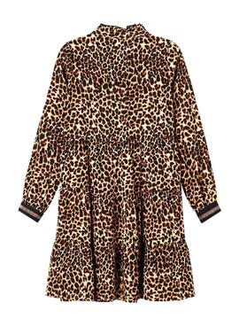 Vestido Name It Nagira Leopardo Para Niña