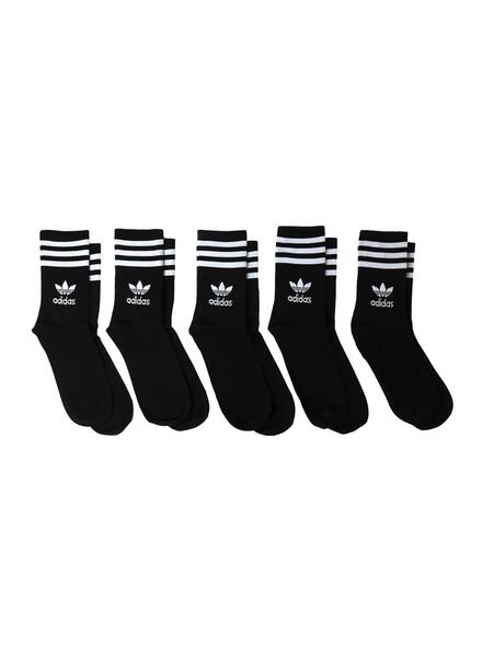 Privilegiado histórico invención Pack 5 Calcetines Adidas Mid Cut Negro Para Niños