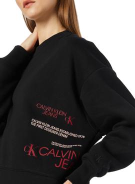 Sudadera Calvin Klein Multi Urban Negro Para Mujer