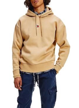 Sudadera Tommy Jeans Tiny Circu Camel Para Hombre