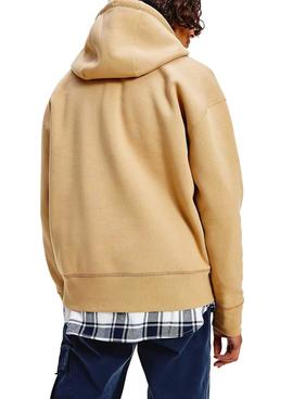 Sudadera Tommy Jeans Tiny Circu Camel Para Hombre