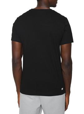 Camiseta Lacoste Sport Logo Negro Para Hombre