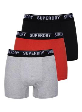 Pack Tres Calzoncillos Superdry Multi Para Hombre