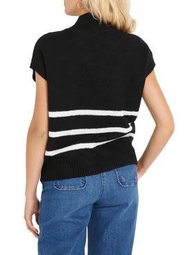 Chaleco Naf Naf Punto Negro Rayas Para Mujer