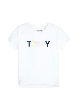 Camiseta Tommy Hilfiger Colored Logo Blanco Niña