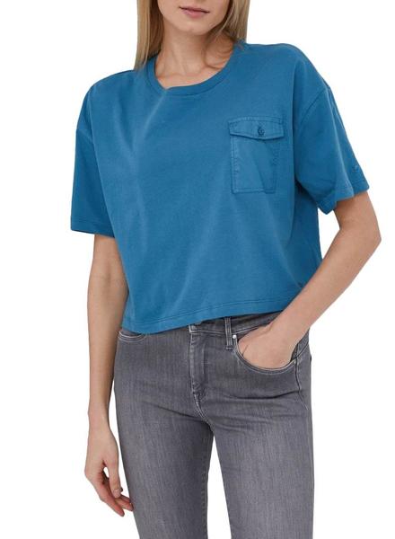 Camiseta Pepe Jeans Daiana Azul Para Mujer