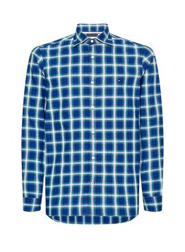 Camisa Tommy Hilfiger Small Shadow Azul Hombre