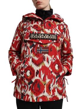 Cazadora Napapijri Rainforest Print Rojo Mujer