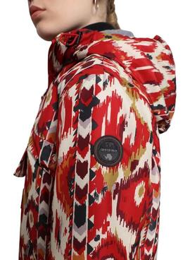 Cazadora Napapijri Rainforest Print Rojo Mujer