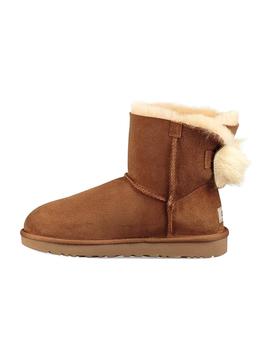 Botas UGG Mini Pluff Bow Chestnut