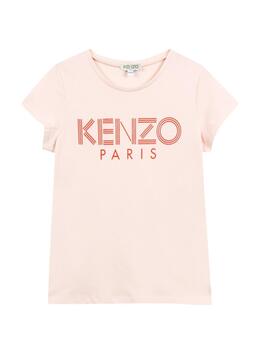 Camiseta Kenzo Logo Rosa Niña