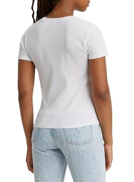 Camiseta Levis Rib Baby Blanco Para Mujer