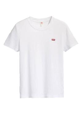 Camiseta Levis Rib Baby Blanco Para Mujer