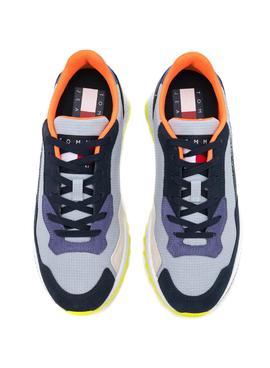 Zapatillas Tommy Jeans Track Cleat Mix Runner Azul
