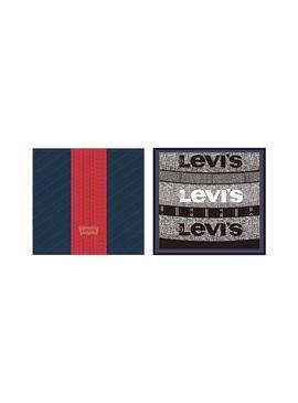 Caja Regalo 3 Bóxer Levis Azul Para Hombre