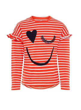 Camiseta Name It Happy Vicky Rojo Niña