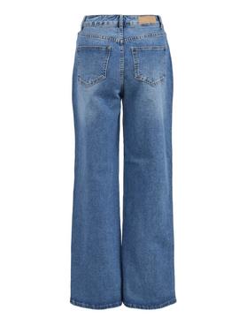 Pantalón Vaquero Vila Wider Azul para Mujer