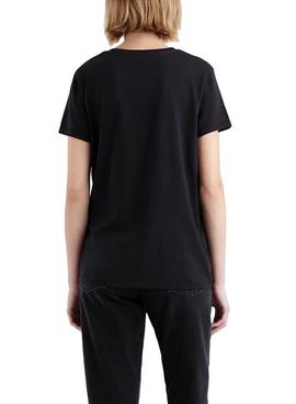 Camiseta Levis Seasonal Poste Negro Mujer