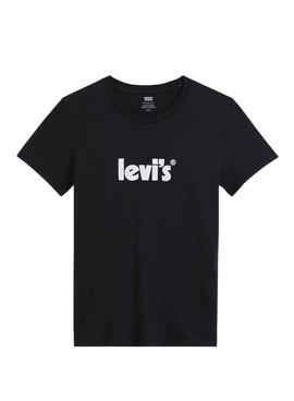 Camiseta Levis Seasonal Poste Negro Mujer