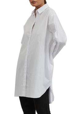 Camisa Vila Gimas Oversize Blanco para Mujer