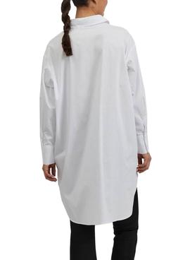 Camisa Vila Gimas Oversize Blanco para Mujer