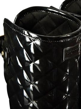 Bota Hunter Refined Gloss Quilt Tall Negro