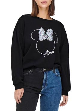 Sudadera Only Disney Negro para Mujer