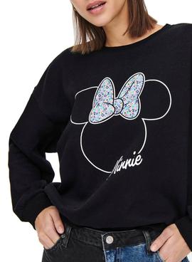 Sudadera Only Disney Negro para Mujer