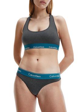 Tanga Calvin Klein Gris Para Mujer